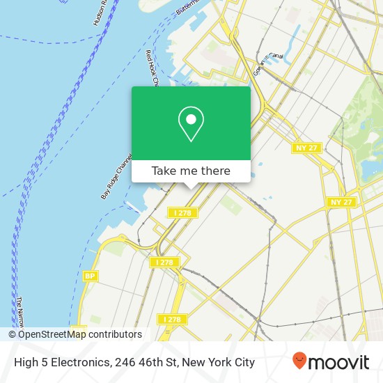 Mapa de High 5 Electronics, 246 46th St