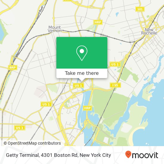 Mapa de Getty Terminal, 4301 Boston Rd