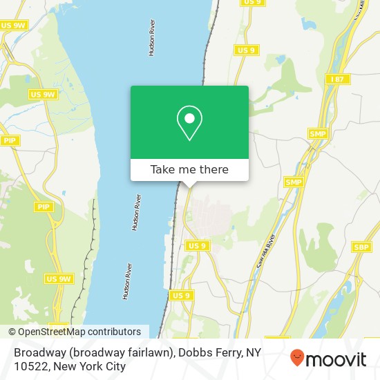 Mapa de Broadway (broadway fairlawn), Dobbs Ferry, NY 10522