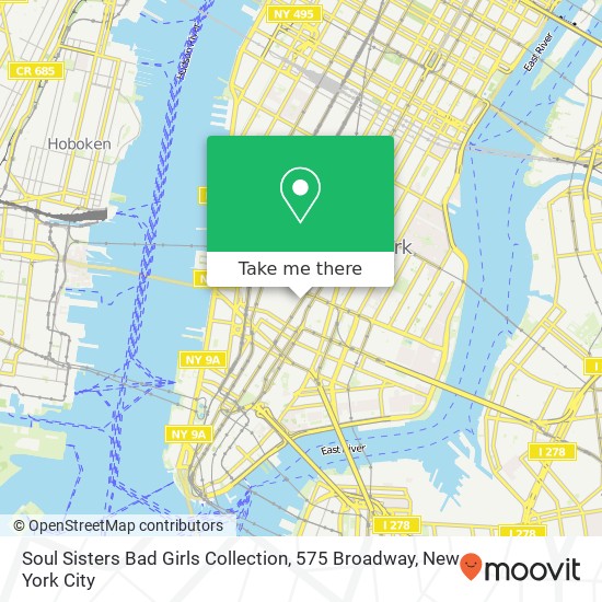 Mapa de Soul Sisters Bad Girls Collection, 575 Broadway