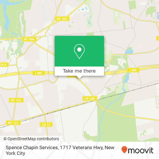 Spence Chapin Services, 1717 Veterans Hwy map