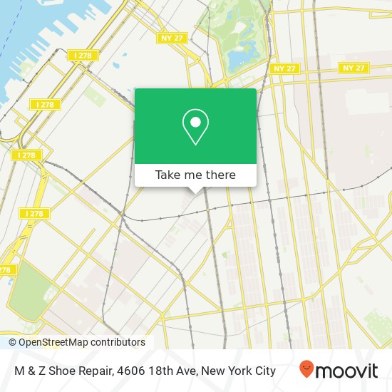 M & Z Shoe Repair, 4606 18th Ave map