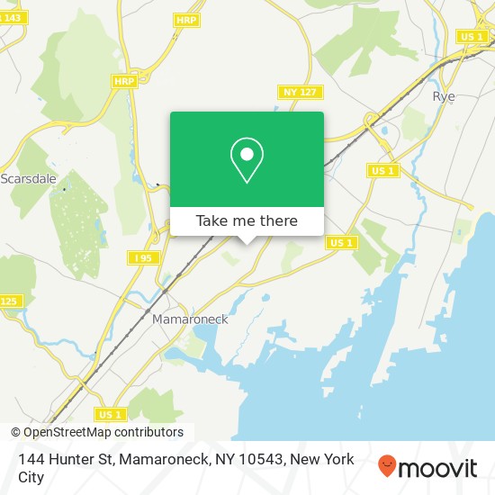 Mapa de 144 Hunter St, Mamaroneck, NY 10543