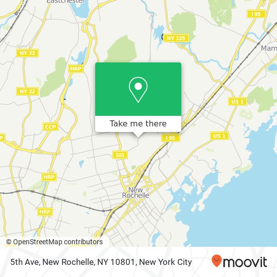 5th Ave, New Rochelle, NY 10801 map