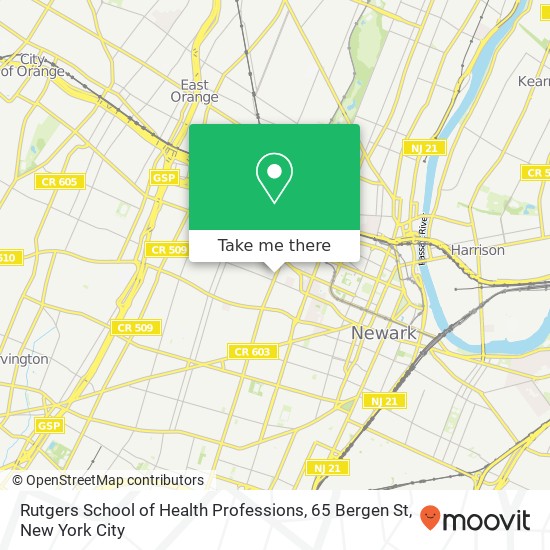 Rutgers School of Health Professions, 65 Bergen St map