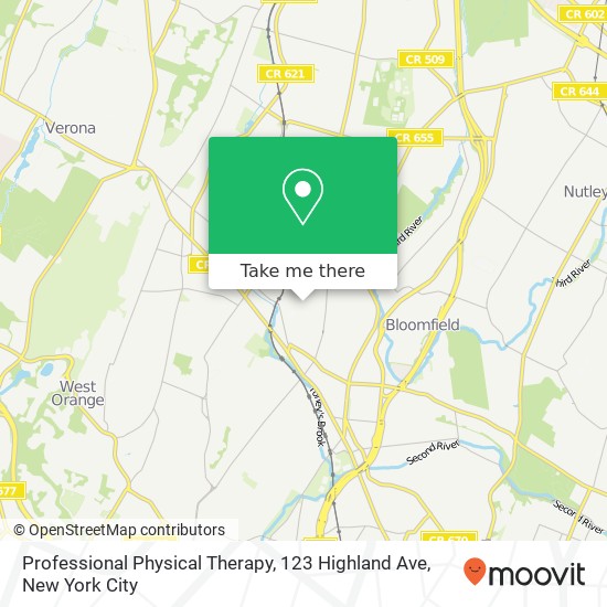 Mapa de Professional Physical Therapy, 123 Highland Ave