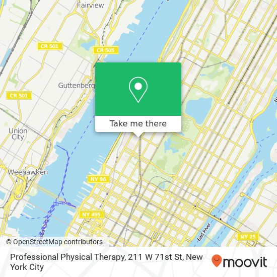 Mapa de Professional Physical Therapy, 211 W 71st St
