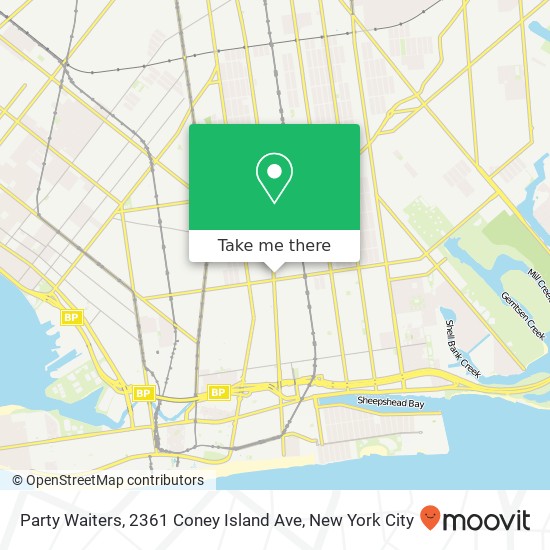 Mapa de Party Waiters, 2361 Coney Island Ave