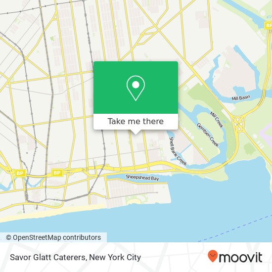 Savor Glatt Caterers map