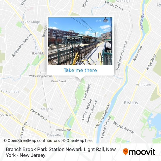 Branch Brook Park Station Newark Light Rail map