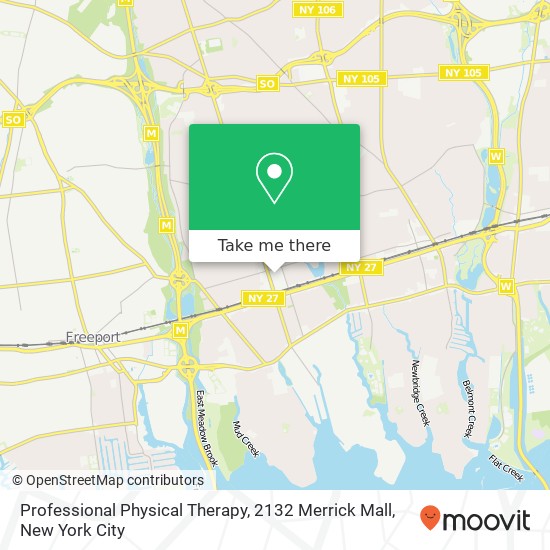 Mapa de Professional Physical Therapy, 2132 Merrick Mall