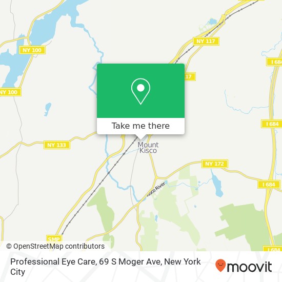 Mapa de Professional Eye Care, 69 S Moger Ave