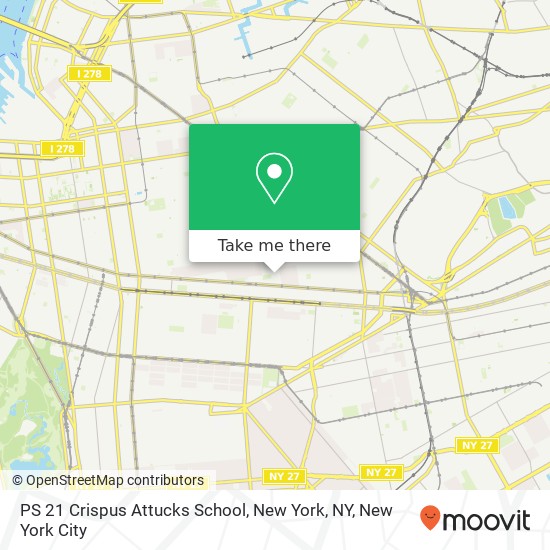 PS 21 Crispus Attucks School, New York, NY map