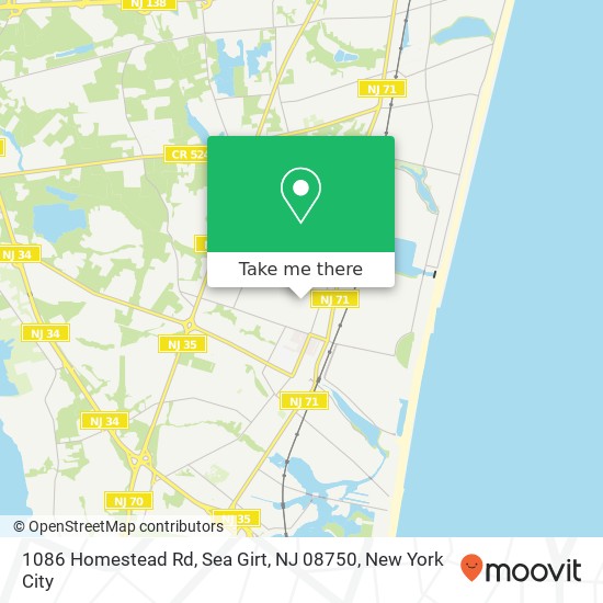 1086 Homestead Rd, Sea Girt, NJ 08750 map