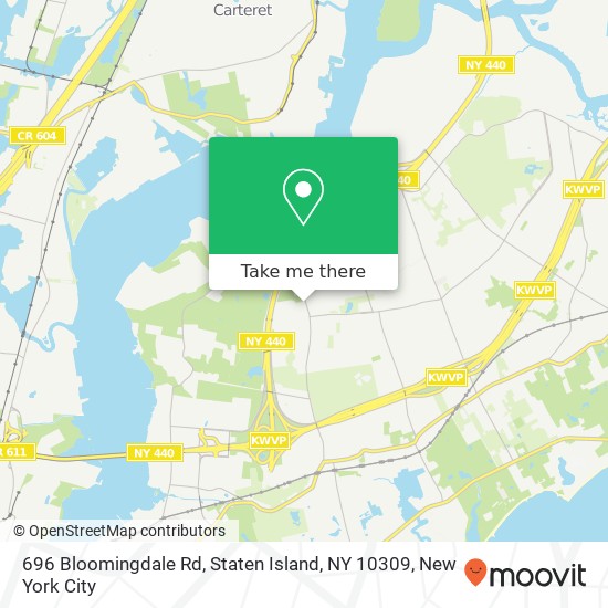 Mapa de 696 Bloomingdale Rd, Staten Island, NY 10309