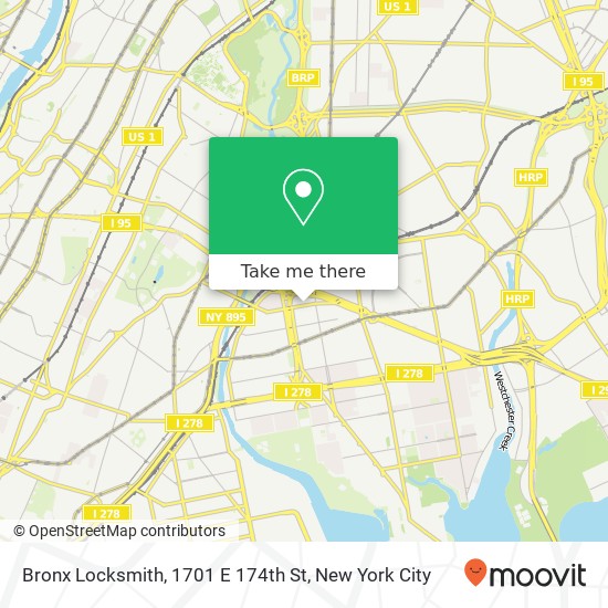 Bronx Locksmith, 1701 E 174th St map