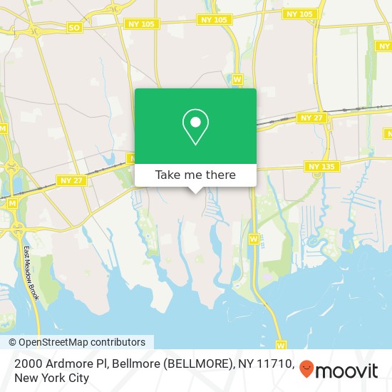 Mapa de 2000 Ardmore Pl, Bellmore (BELLMORE), NY 11710