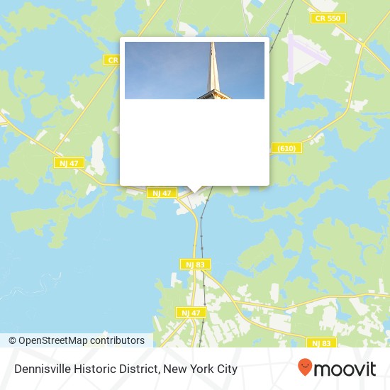 Dennisville Historic District map