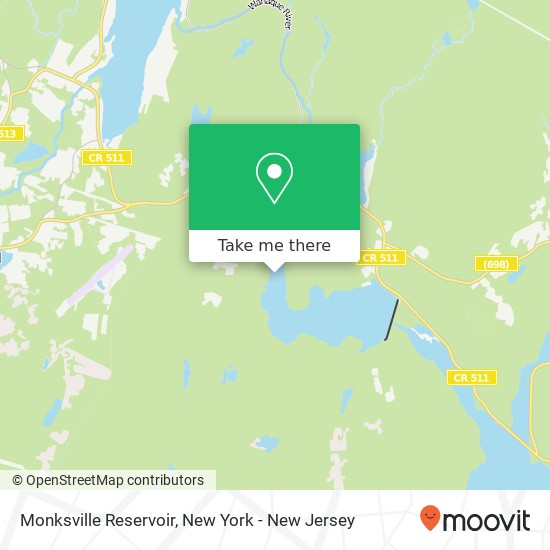 Monksville Reservoir map