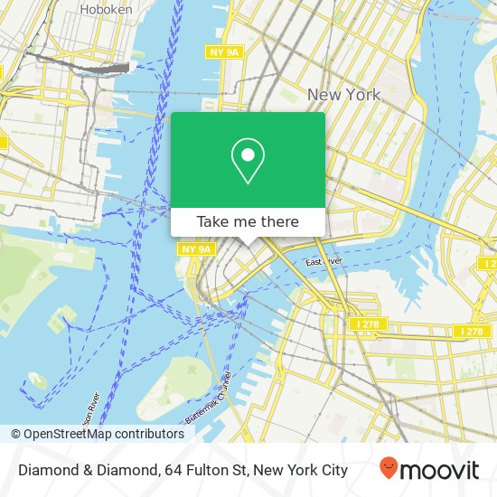 Diamond & Diamond, 64 Fulton St map