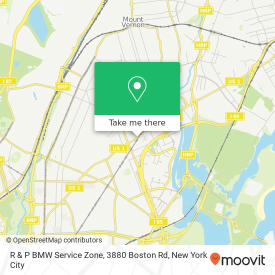 Mapa de R & P BMW Service Zone, 3880 Boston Rd