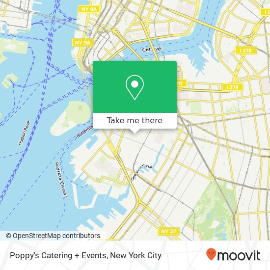 Mapa de Poppy's Catering + Events