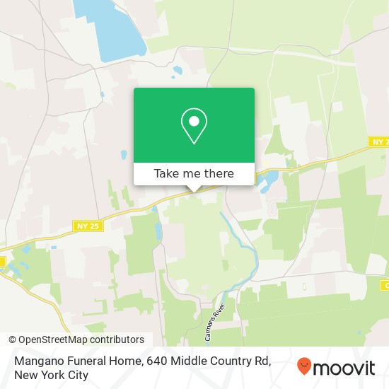 Mapa de Mangano Funeral Home, 640 Middle Country Rd