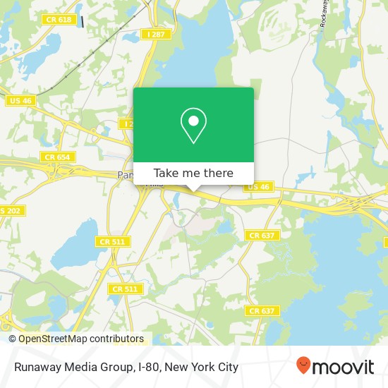 Mapa de Runaway Media Group, I-80