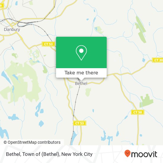 Mapa de Bethel, Town of