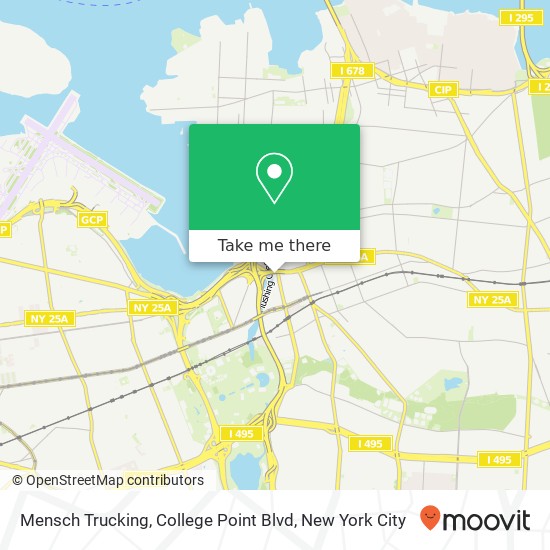 Mensch Trucking, College Point Blvd map