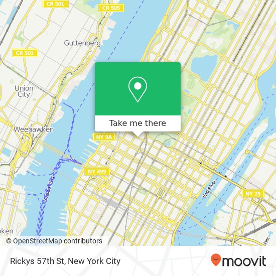 Rickys 57th St, 332 W 57th St map