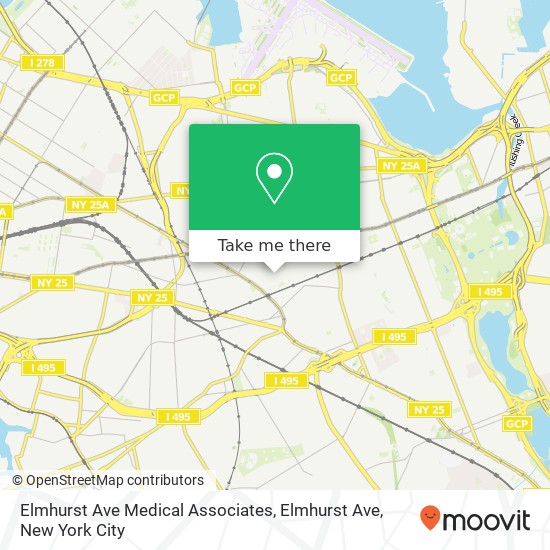 Elmhurst Ave Medical Associates, Elmhurst Ave map