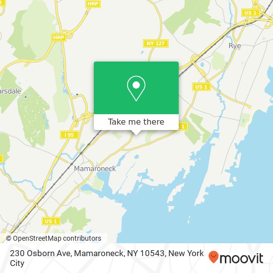 Mapa de 230 Osborn Ave, Mamaroneck, NY 10543