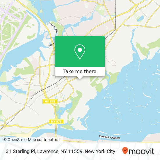 Mapa de 31 Sterling Pl, Lawrence, NY 11559