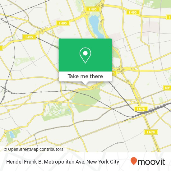 Mapa de Hendel Frank B, Metropolitan Ave