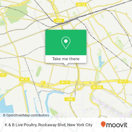 Mapa de K & B Live Poultry, Rockaway Blvd