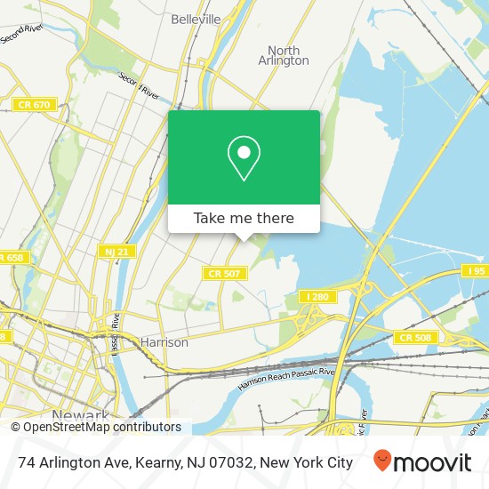 74 Arlington Ave, Kearny, NJ 07032 map