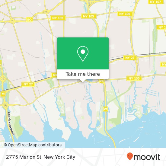 Mapa de 2775 Marion St, Bellmore, NY 11710