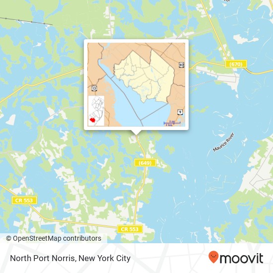 North Port Norris map
