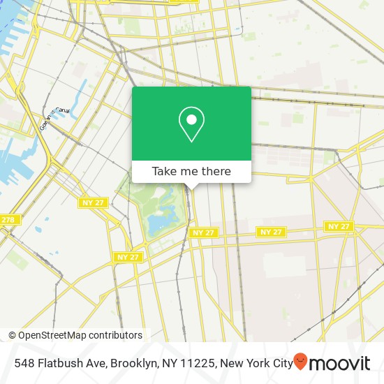 Mapa de 548 Flatbush Ave, Brooklyn, NY 11225