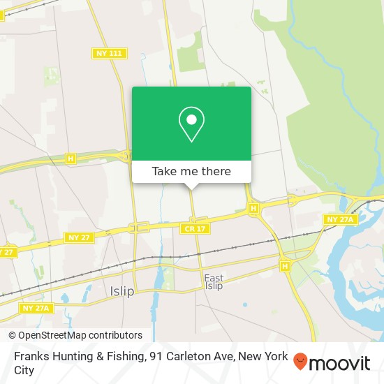 Franks Hunting & Fishing, 91 Carleton Ave map