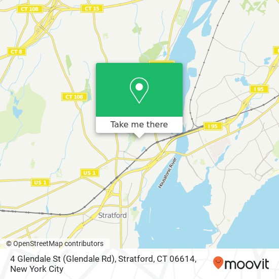 4 Glendale St (Glendale Rd), Stratford, CT 06614 map