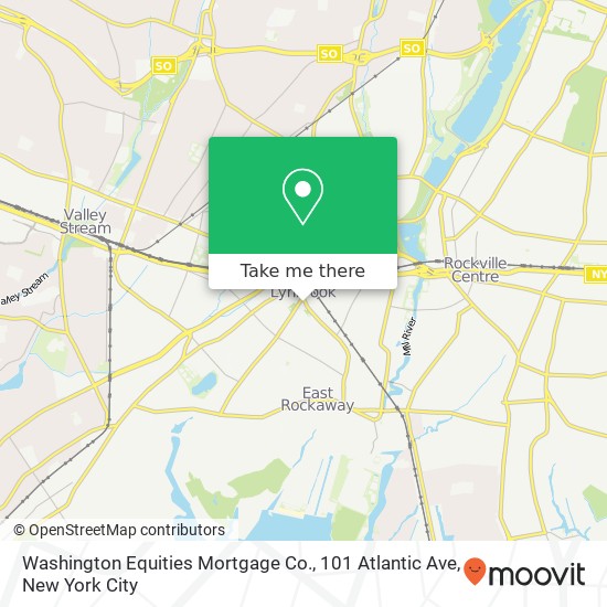 Washington Equities Mortgage Co., 101 Atlantic Ave map