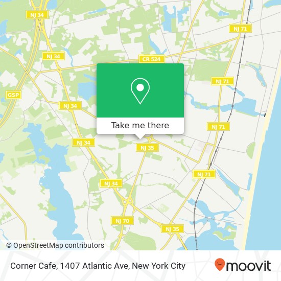 Corner Cafe, 1407 Atlantic Ave map