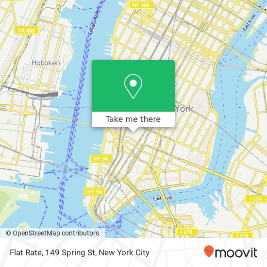 Flat Rate, 149 Spring St map