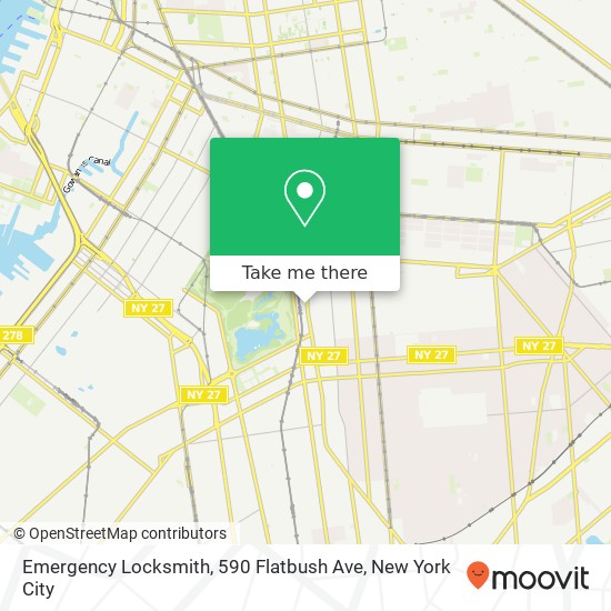 Emergency Locksmith, 590 Flatbush Ave map