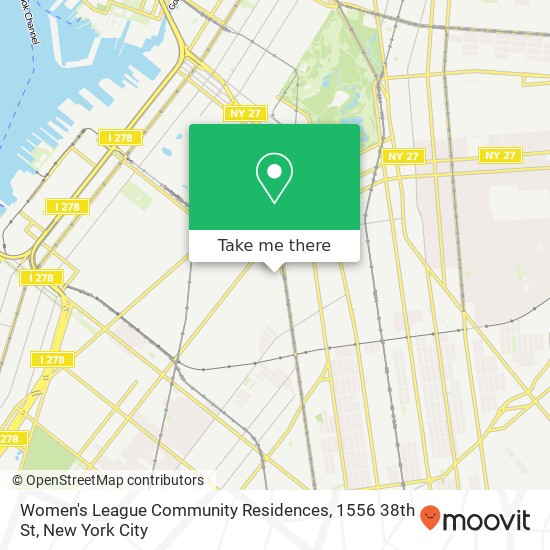 Women's League Community Residences, 1556 38th St map