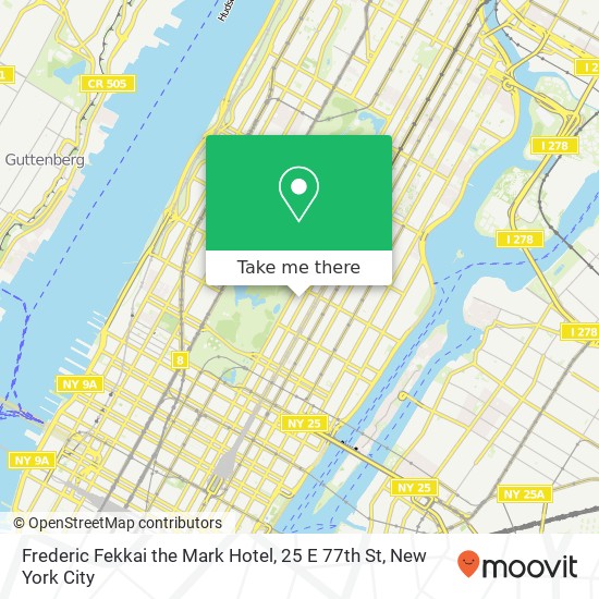 Frederic Fekkai the Mark Hotel, 25 E 77th St map