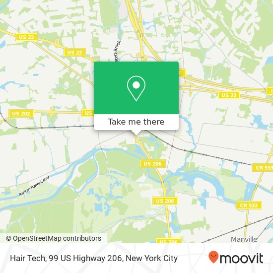 Hair Tech, 99 US Highway 206 map