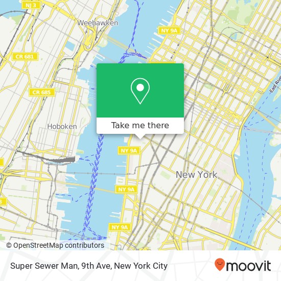 Super Sewer Man, 9th Ave map